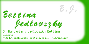 bettina jedlovszky business card